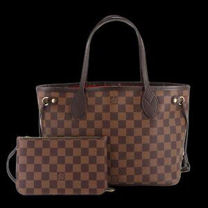 Louis Vuitton Damier Neverfull PM Tote Ebene Gold
